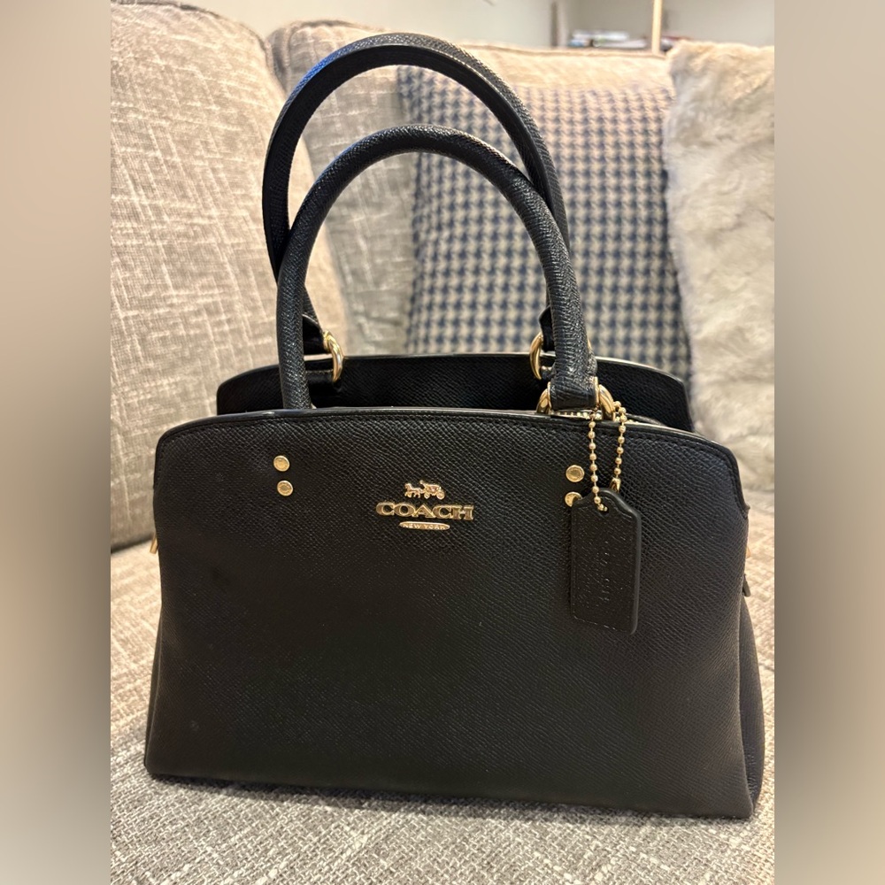 Coach Mini Lillie Leather Satchel with Gold Hardware